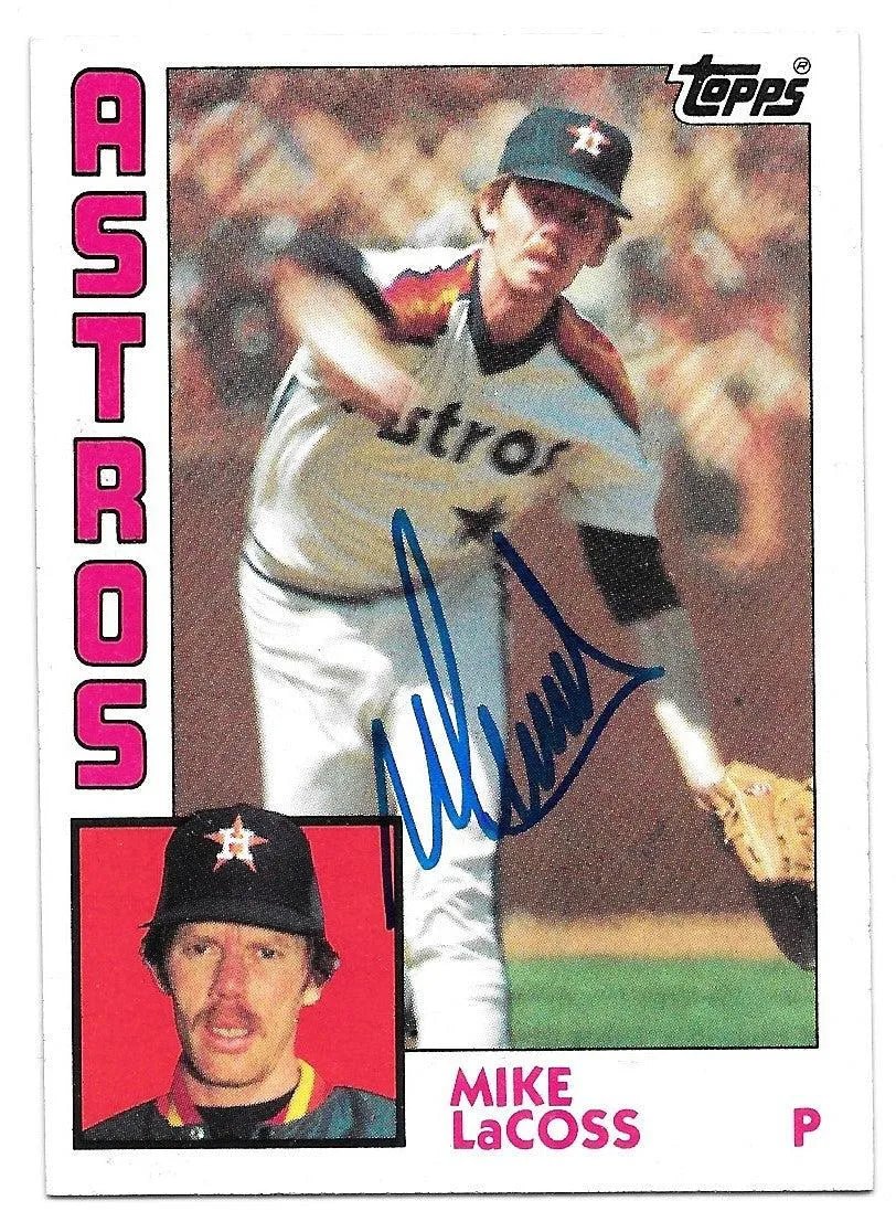 Mike Lacoss Signed 1984 Topps Baseball Card - Houston Astros