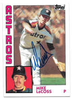 Mike Lacoss Signed 1984 Topps Baseball Card - Houston Astros