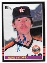 Mike Lacoss Signed 1985 Donruss Baseball Card - Houston Astros