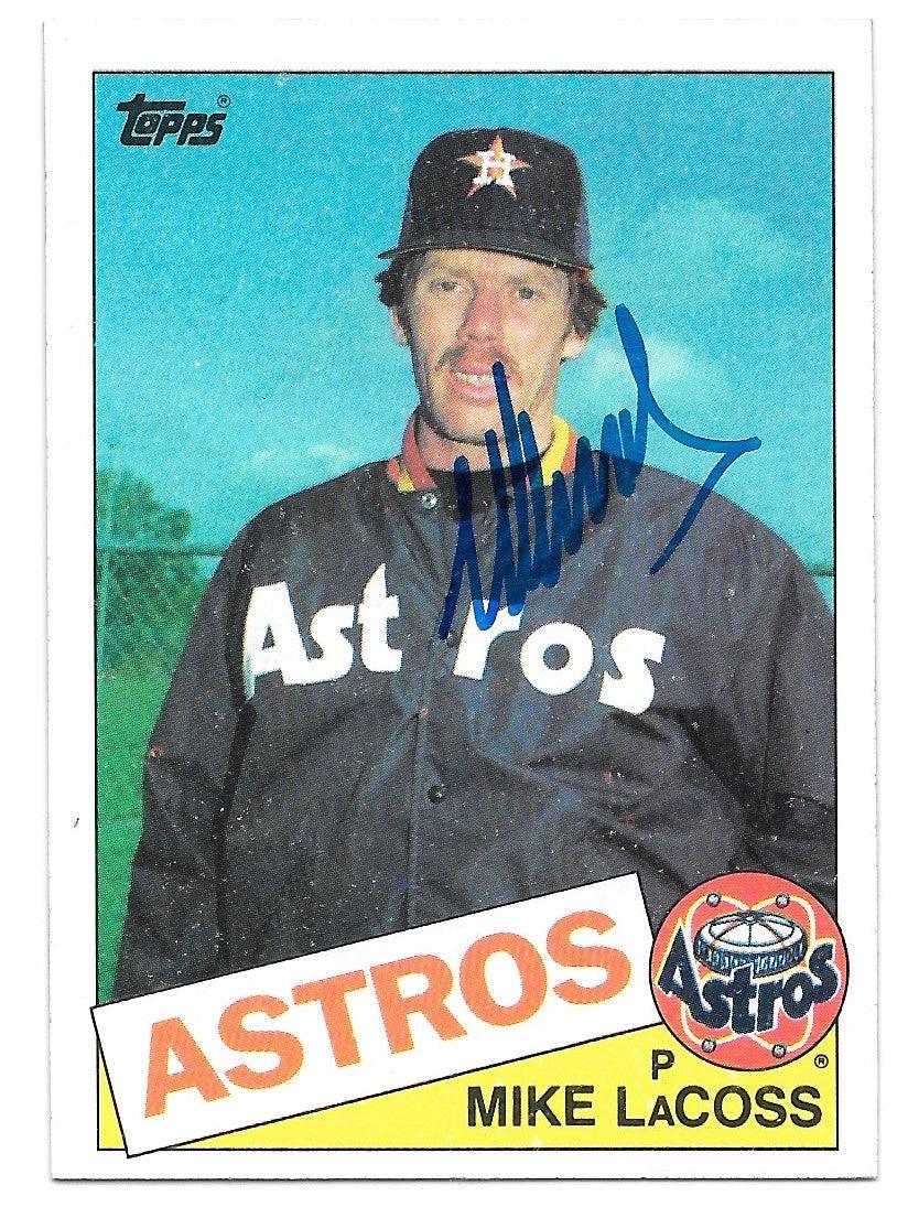 Mike Lacoss Signed 1985 Topps Baseball Card - Houston Astros - PastPros