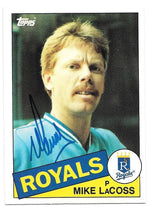 Mike Lacoss Signed 1985 Topps Baseball Card - Kansas City Royals