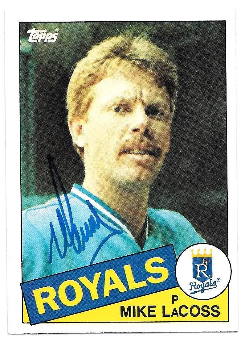Mike Lacoss Signed 1985 Topps Baseball Card - Kansas City Royals