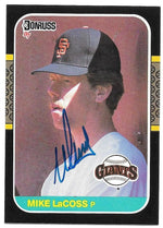 Mike LaCoss Signed 1987 Donruss Baseball Card - San Francisco Giants