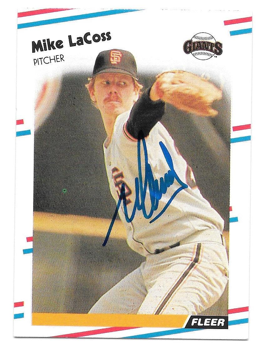 Mike Lacoss Signed 1988 Fleer Baseball Card - San Francisco Giants - PastPros
