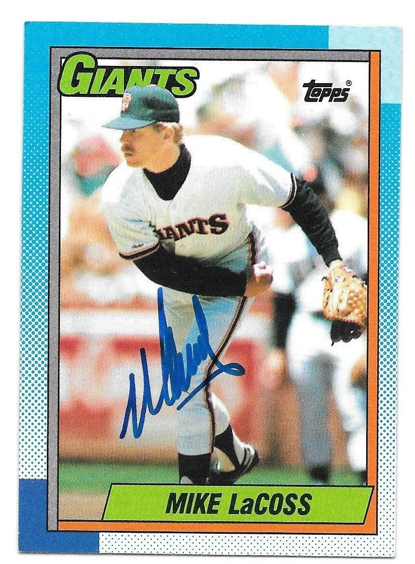 Mike Lacoss Signed 1990 Topps Baseball Card - San Francisco Giants