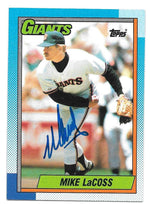 Mike Lacoss Signed 1990 Topps Baseball Card - San Francisco Giants - PastPros