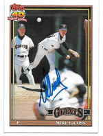 Mike Lacoss Signed 1991 Topps Baseball Card - San Francisco Giants
