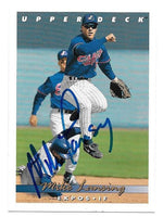 Mike Lansing Signed 1993 Upper Deck Baseball Card - Montreal Expos - PastPros