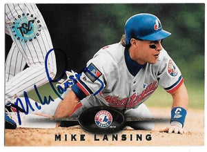 Mike Lansing Signed 1995 Stadium Club Baseball Card - Montreal Expos
