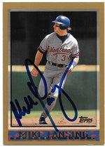 Mike Lansing Signed 1998 Topps Baseball Card - Montreal Expos - PastPros