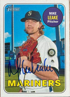 Mike Leake Signed 2018 Topps Heritage Baseball Card - Seattle Mariners - PastPros