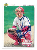 Mike Lieberthal Signed 1992 Upper Deck Minors Baseball Card - Philadelphia Phillies