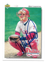 Mike Lieberthal Signed 1992 Upper Deck Minors Baseball Card - Philadelphia Phillies - PastPros
