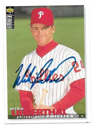 Mike Lieberthal Signed 1995 Collector's Choice Baseball Card - Philadelphia Phillies