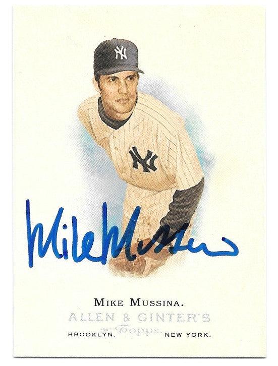 Mike Mussina Signed 2006 Allen & Ginter Baseball Card - New York Yankees - PastPros