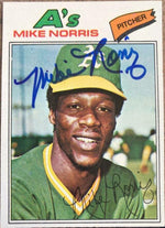 Mike Norris Signed 1977 Topps Baseball Card - Oakland A's - PastPros