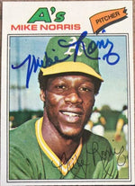 Mike Norris Signed 1977 Topps Baseball Card - Oakland A's