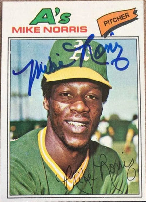 Mike Norris Signed 1977 Topps Baseball Card - Oakland A's
