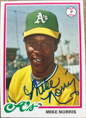 Mike Norris Signed 1978 Topps Baseball Card - Oakland A's - PastPros