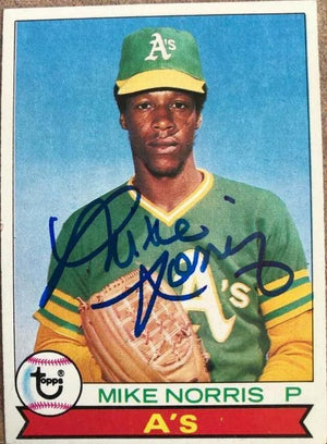 Mike Norris Signed 1979 Topps Baseball Card - Oakland A's