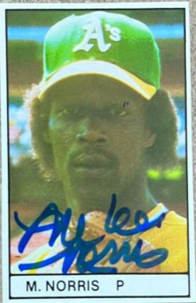 Mike Norris Signed 1981 All-Star Program Inserts Baseball Card - Oakland A's