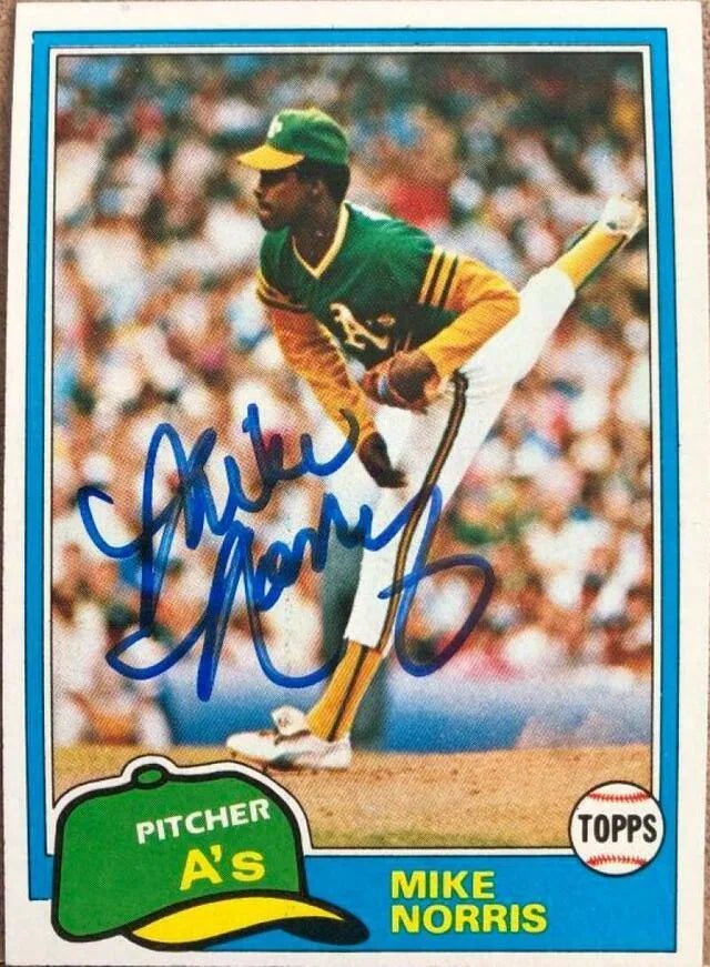 Mike Norris Signed 1981 Topps Baseball Card - Oakland A's