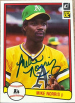 Mike Norris Signed 1982 Donruss Baseball Card - Oakland A's - PastPros
