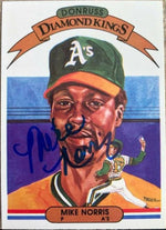 Mike Norris Signed 1982 Donruss Diamond Kings Baseball Card - Oakland A's