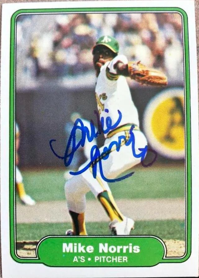 Mike Norris Signed 1982 Fleer Baseball Card - Oakland A's