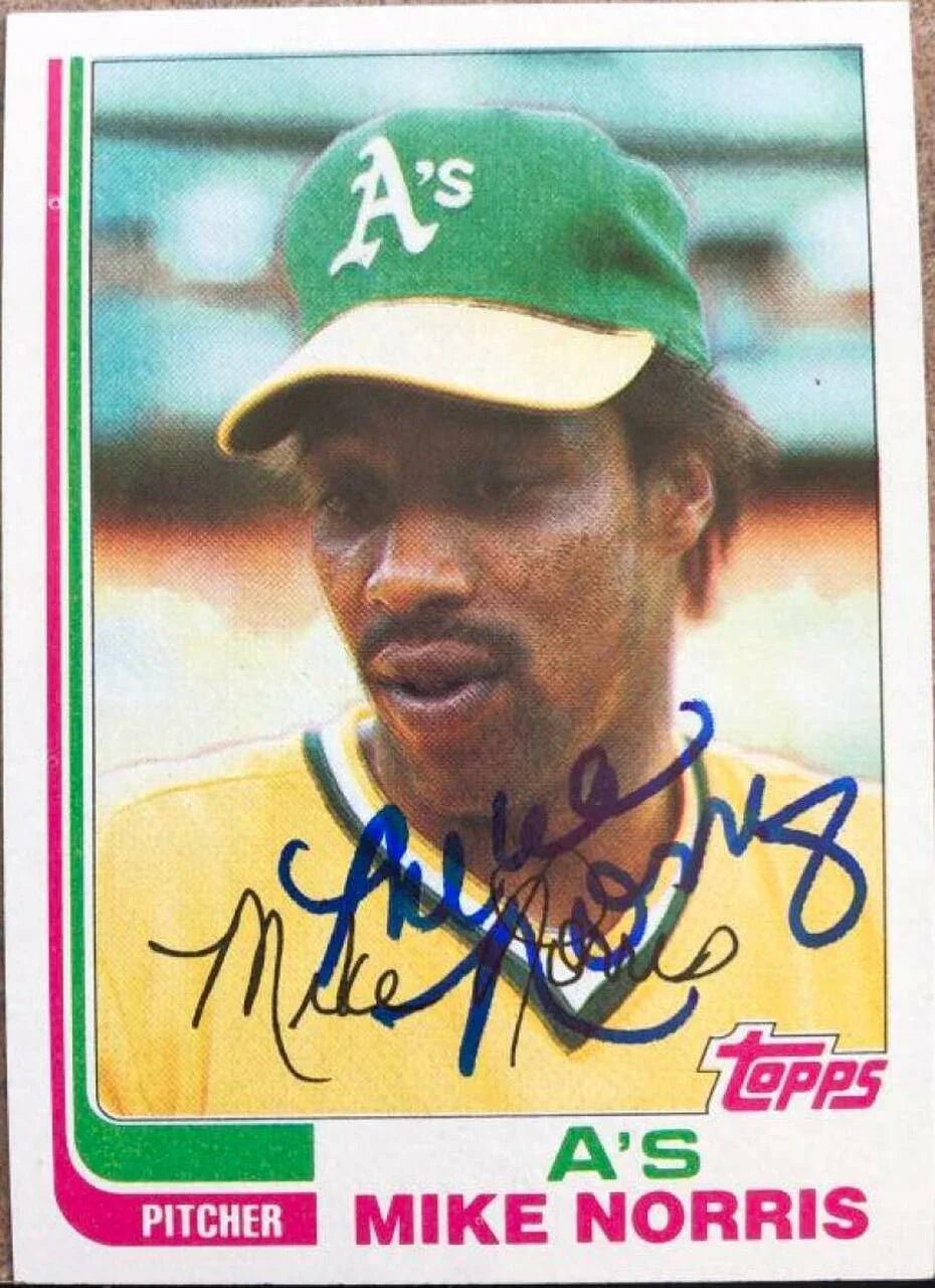 Mike Norris Signed 1982 Topps Baseball Card - Oakland A's