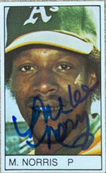 Mike Norris Signed 1983 All-Star Program Inserts Baseball Card - Oakland A's - PastPros