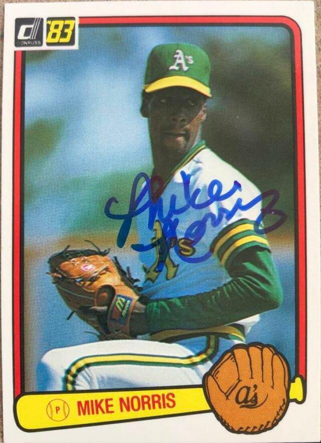 Mike Norris Signed 1983 Donruss Baseball Card - Oakland A's - PastPros