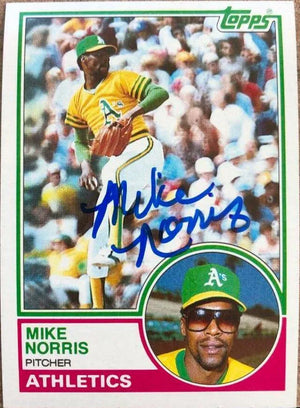 Mike Norris Signed 1983 Topps Baseball Card - Oakland A's - PastPros