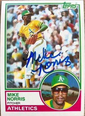 Mike Norris Signed 1983 Topps Baseball Card - Oakland A's