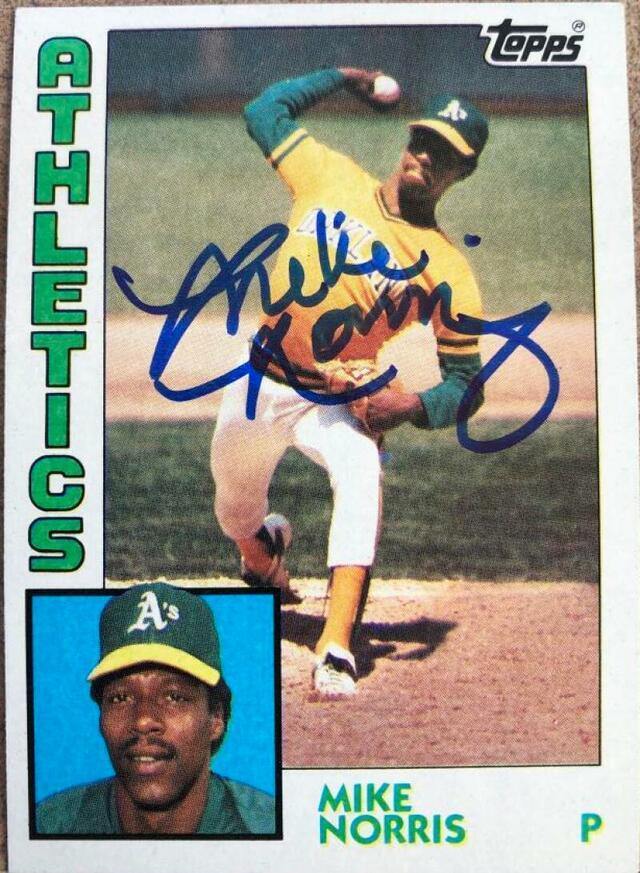 Mike Norris Signed 1984 Topps Baseball Card - Oakland A's - PastPros