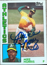 Mike Norris Signed 1984 Topps Tiffany Baseball Card - Oakland A's - PastPros