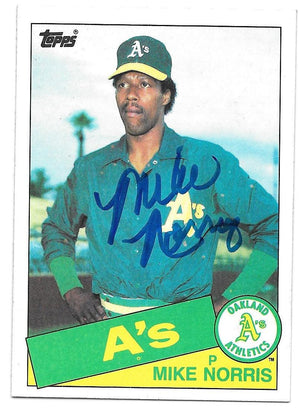 Mike Norris Signed 1985 Topps Baseball Card - Oakland A's - PastPros