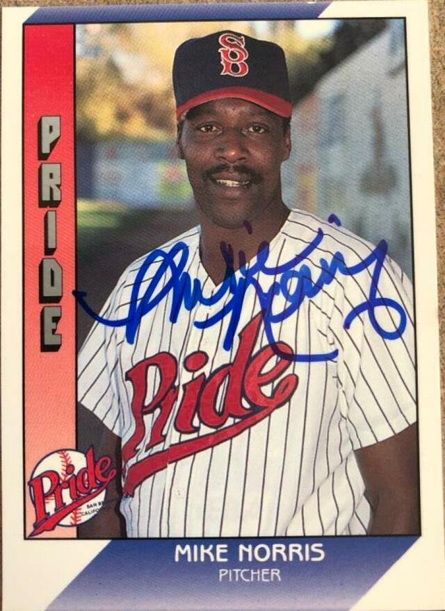Mike Norris Signed 1991 Pacific Senior League Baseball Card - PastPros