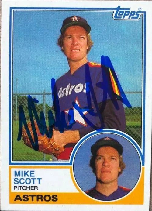 Mike Scott Signed 1983 Topps Baseball Card - Houston Astros