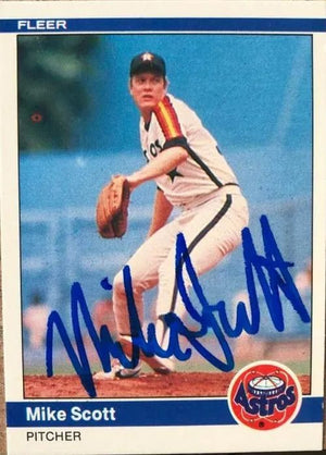 Mike Scott Signed 1984 Fleer Baseball Card - Houston Astros