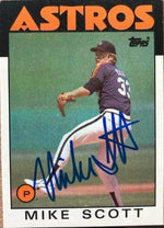 Mike Scott Signed 1986 Topps Baseball Card - Houston Astros