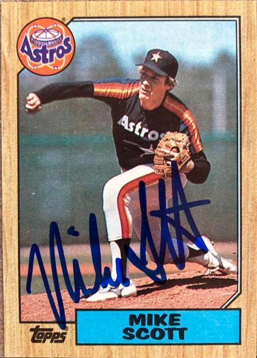Mike Scott Signed 1987 Topps Baseball Card - Houston Astros - PastPros