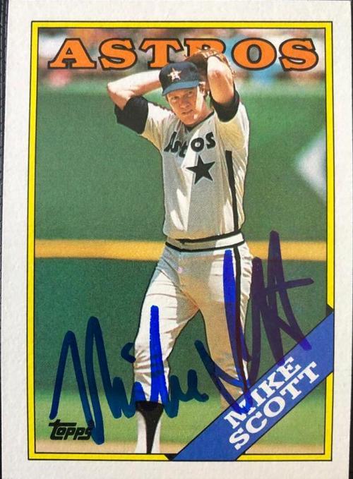 Mike Scott Signed 1988 Topps Baseball Card - Houston Astros - PastPros