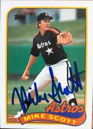 Mike Scott Signed 1989 Topps Baseball Card - Houston Astros