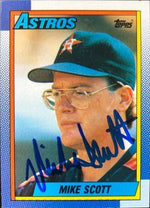 Mike Scott Signed 1990 Topps Baseball Card - Houston Astros