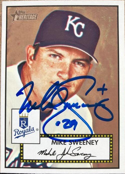 Mike Sweeney Signed 2001 Topps Heritage Baseball Card - Kansas City Royals - PastPros