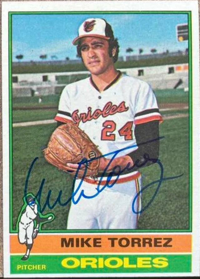 Mike Torrez Signed 1976 Topps Baseball Card - Baltimore Orioles