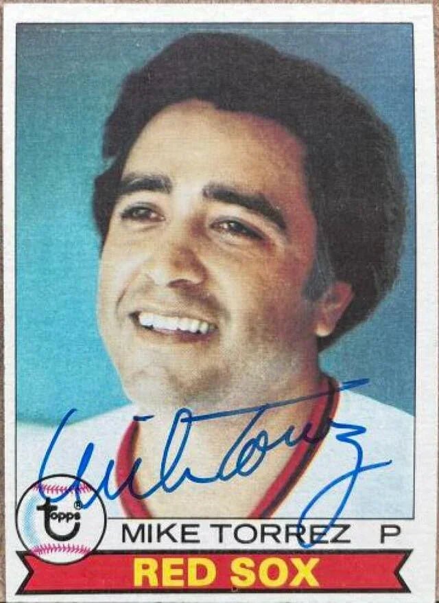 Mike Torrez Signed 1979 Topps Baseball Card - Boston Red Sox