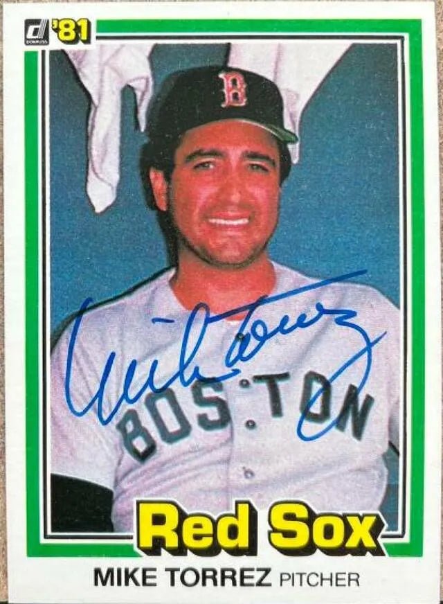 Mike Torrez Signed 1981 Donruss Baseball Card - Boston Red Sox