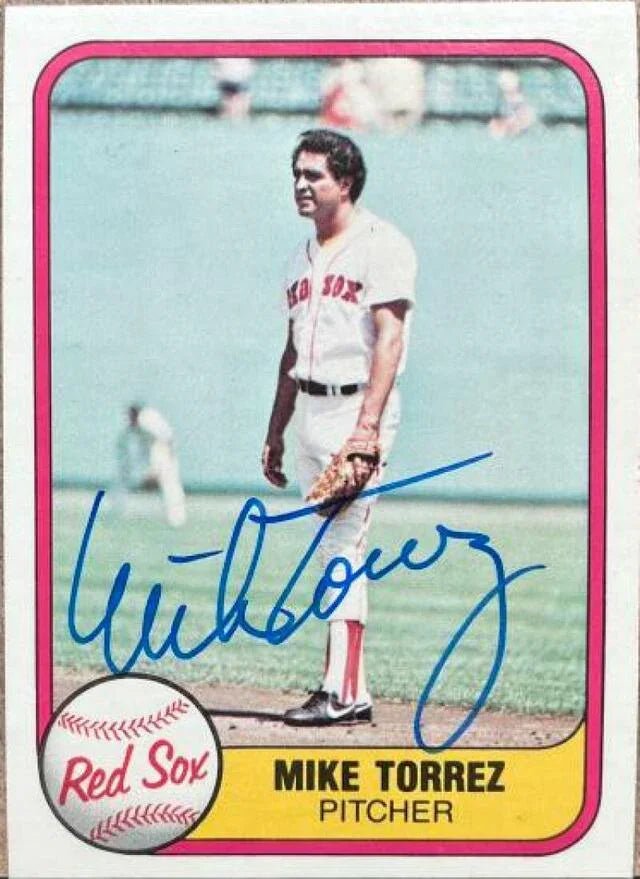 Mike Torrez Signed 1981 Fleer Baseball Card - Boston Red Sox